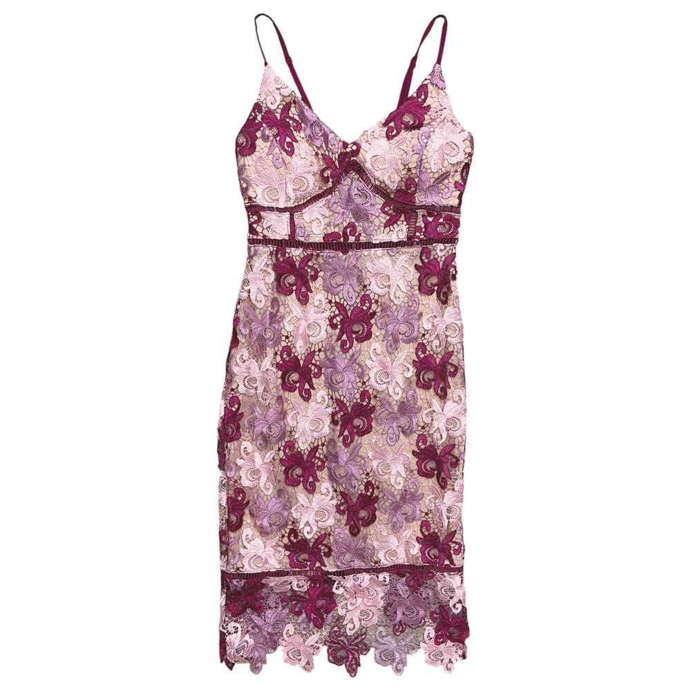 Lulus Endless Elegance Mauve Multi Lace Dress Pink Purple Size S Wedding Guest
